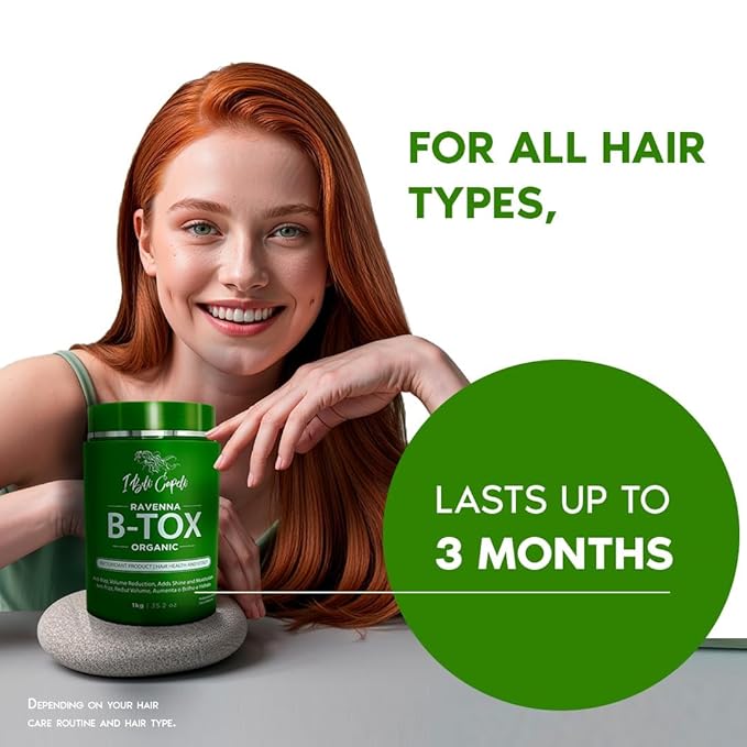 I Belli Capelli Ravenna Hair Straightening Kit ? Organic Hair B-tox &amp Repair Oil ? Anti-Frizz Intense Hydration Shine ? Formaldehyde-Free ? B-otox Hair Treament For All Hair Types (2-Pack)