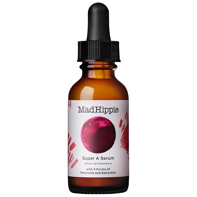 Mad Hippie Super A Retinol Serum for Face ? Potent Skin Repair &amp Anti-Aging Serum with 3 Retinoids Bakuchiol + Hydrating Hyaluronic Acid 1.02 Oz