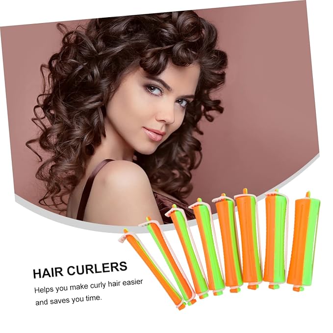 10-Piece Hair Curling Rod Set Double Color Hollow Perm Rods for DIY Styling Suitable for Home and Salon Use Fashionable Hair Curlers