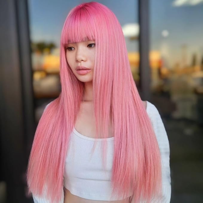 Pallure Color Pigment Refresher Mask Semi Permanent Hair Color Depositing Conditioner 8.5 Oz Vibrant Pink