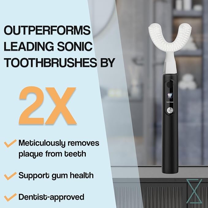 Y-Brush New Ultra Premium 2025 - Sonic Toothbrush 6 Brushing Modes - 6-Month Battery with USB-C Advanced Plaque Removal Whitening Technology Clinically Proven - Adult