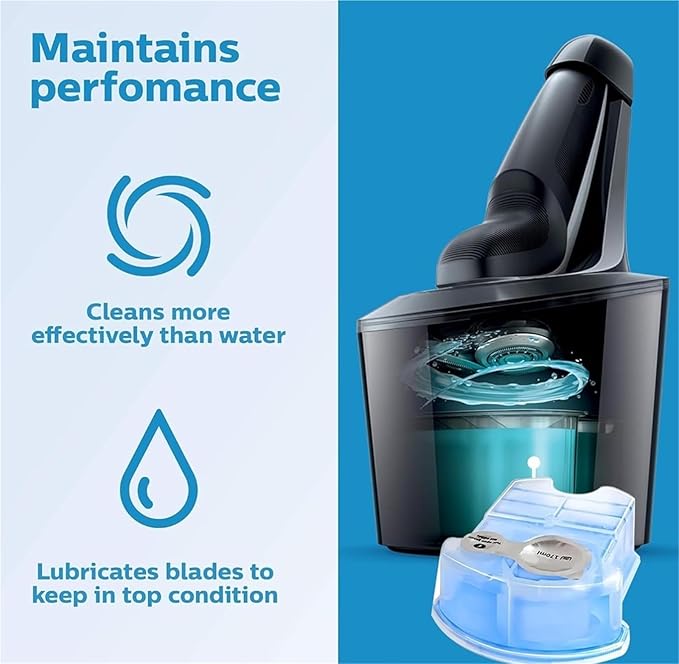 Shaver Cleaning Fluid. Compatible For Braun Clean &amp Renew Refill Cartridges CCR For For Series 3 5 7 9 Residual Hair &amp Skin Particles Lemon Scen(2PCS)