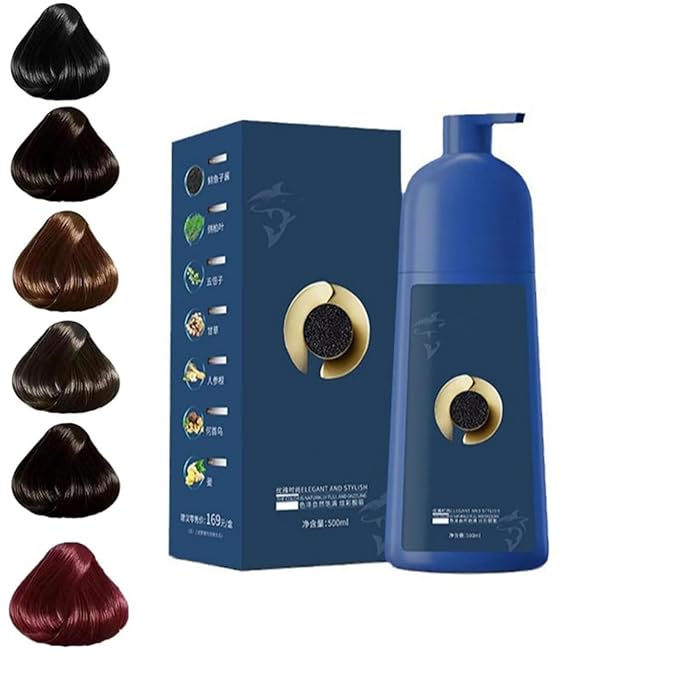 Hair Dye Shampoo Caviar Protein Hair Dye Caviar Hair Colour Cream Long-Lasting Natural Plant-Based Hairs Coloring Cream for Women Men