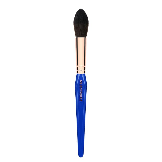 Bdellium Tools Professional Makeup Brush - Golden Triangle 944 Tapered Contour - With All Vegan and Soft Synthetic Fibers For Adding Dimension (Blue 1pc)