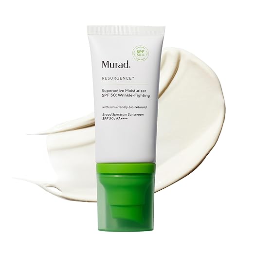 Murad Superdraft Wrinkle-Fighting Moisturizer SPF 50 - Bio-Retinoid Ultra Sheer Facial Sunscreen Gently Targets Fine Lines and Wrinkles With Aging Protection From UVB/UVA - 1.7Fl Oz