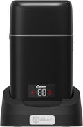 Caliber Moab Triple Foil Shaver for Men Electric Metal Foil Razor Shaver with Digital Display for Close Shaves Waterproof and Cordless Travel Facial Hair Groomer Portable and USB Rechargeable