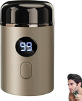 Hipinference Shavers Mini Portable Electric Shaver Turbo Blades Ipx7 Waterproof Trimmer Led Display USB Fast Charging Shaver Wet Dry Painless Shaving for Face and Body (Gold)