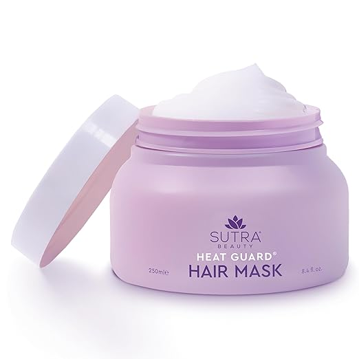 SUTRA Heat Guard Hair Mask Treatment for Frizzy Dry &amp Damaged Hair - Deep Conditioning Moisturizer Hydrates &amp Repairs Against Heat Damage with Hyaluronic Acid - Anti-Frizz Haircare