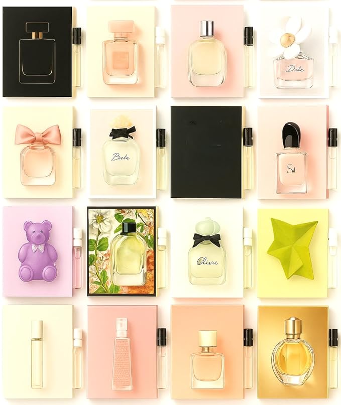 Women's Designer Perfume Sampler Lot Discovery Set x 15 Sample Vials - High End Fragrance Samples for Women 15 Piece Set