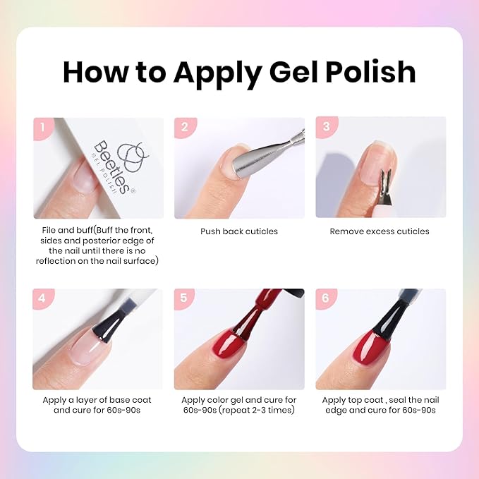 Beetles Gel Nail Polish Kit with U V Light 100 Colors Gel Polish 133 Pcs Nail Stuff Kit for All Seasons with Base and Matte&ampGlossy Top Coat Infinite Inspirations Soak Off Gifts for Women Girls Te