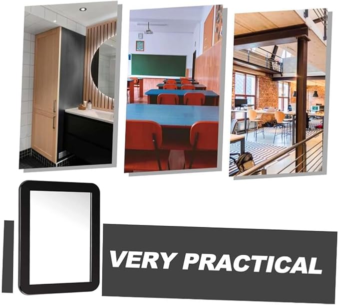 10 Pack Black Magnetic Locker Mirror5 x 7 Iocker Mirror Magnetic - Small Mirrors for School Locker Bathroom Workshop Toolbox Office CabinetEasy Install