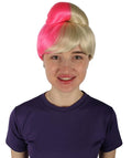 Women's Premium Bun Wig - Adjustable Capless Hair extensions with Realistic Synthetic Fibers - Multi-Color Elegant Bun Hairpiece for Halloween Cosplay and Everyday Wear Blonde &amp Pink