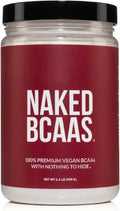 NAKED BCAAs Amino Acids Powder Only 1 Ingredient Pure 2:1:1 Formula Vegan Unflavored Branched Chain Amino Acids Instantized All Natural BCAA Supplement - 500 Grams 100 Servings