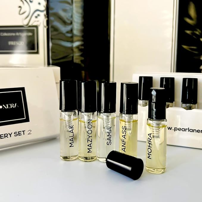 Discovery Set ? 20 Arabic EDP Spray Samples 2 mL Each | Unisex Oud Floral Vanilla Musk Mini Perfume Sampler | Luxury Niche Fragrance Gift Set Made in Dubai Travel TSA Friendly