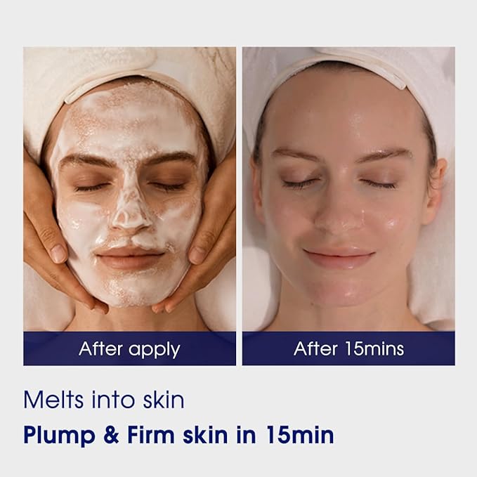 Pier Auge Facial Masks | Douce Aura Face Mask | Overnight Face Mask for Glass Glow Skin -Glowup &amp Hydrating Firming and Moisturizing | PDRN Mask| No-Rinse Sleeping Mask 50ml1.69 fl.oz