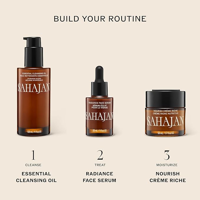 Sahajan Radiance Vitamin C Face Serum with Centella + Hyaluronic Acid | Clinically-Proven Clean Ayurvedic Anti-Aging Facial Serum | All Skin Types | Fine Lines &amp Wrinkles | 1 fl oz