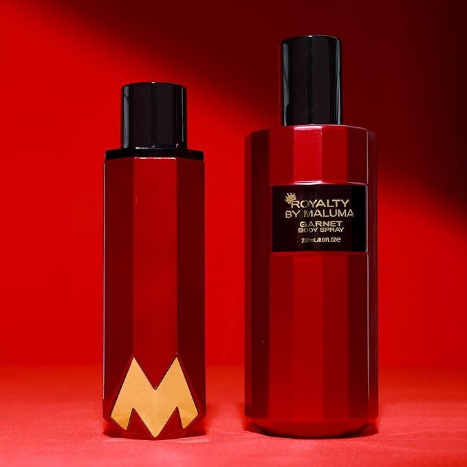 Garnet Gift Set 2 pcs - Long-Lasting Fougere Woody Perfume for Men - Bold and Vibrant Body Spray for Men - Long-lasting Top Notes of Lavender and Baies Rose - Ideal Gift for Men