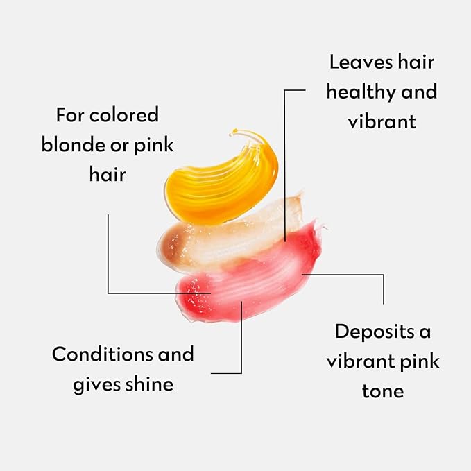 Four Reasons Color Mask - Rose Pink - (27 Colors) Toning Treatment Color Depositing Conditioner Tone &amp Enhance Color-Treated Hair - Semi Permanent Hair Dye Vegan and Cruelty-Free 6.76 fl oz