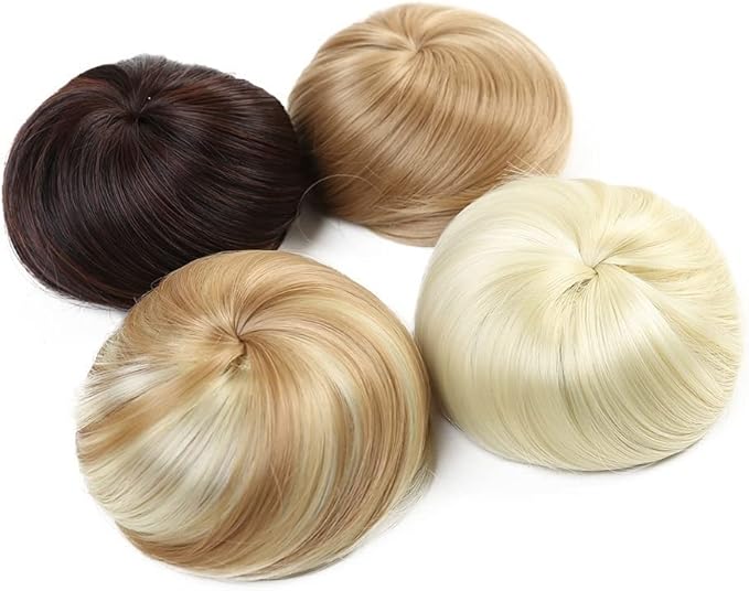 UNNS Hair Bun Clip Synthetic Fiber Hair Extensions Bun Donut Bun Wig Clip Ballet Bun Claw Clip Bun Hair Pieces Women's Hair Accessories Synthetic Hair (Color : A)