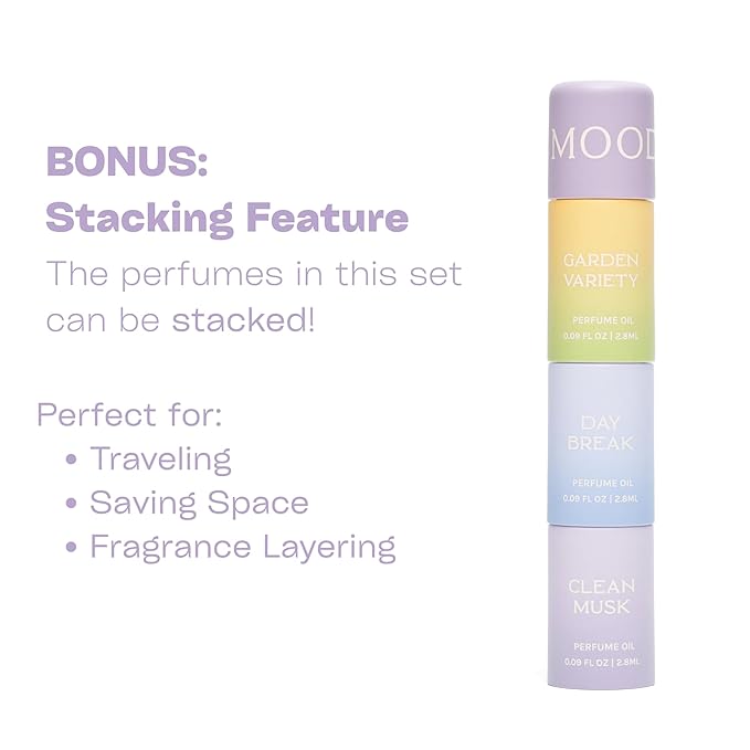 Warm &amp Spicy Mini Perfume Set ? 3 Alcohol-Free Travel-Size Perfume Oils for Layering Long-Lasting TSA-Friendly Fragrance Gift Set