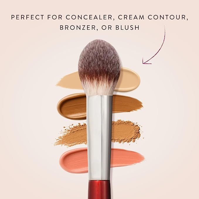 BK BEAUTY 110 LARGE CONCEALER BRUSH ? Dense Tapered Under-Eye Concealer Brush for Quick Blending Full Coverage Finish No Product Absorption