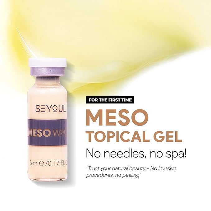 Meso White Facial Serum Ampoules ? Advanced Skincare with Niacinamide Peptides &amp Collagen Hydrating Dark Spot Remover for Face 6 Vials (0.17 fl oz Each)