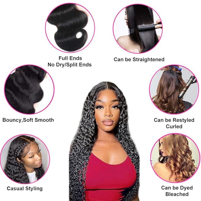 U Part Wigs Human Hair for Black Women Deep Wave Human Hair Brazilian Hair Full Head Clip in Half Wig V Part Glueless Wigs Human Hair Pre Plucked U Shape Wigs (Natural Black 18 inch)