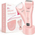 2in 1 Bikini Trimmer Electric Razors for Women with LED LightRechargeable Body Pubic Hair Trimmer Women with LCD Display Lady Shaver for Leg/Arms/BikiniWaterproof Gift for Woman