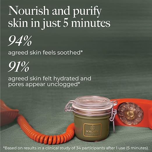 Borghese Advanced Fango active Mud Mask for Face and Body - Exfoliating to Purifying Face Mask with Bentonite Clay &amp Hyaluronic Acid For Normal Combination &amp Oily Skin