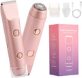 Bikini Trimmer for Women 2-in-1 Electric Razors for Pubic Hair Painless Wet &amp Dry Use Dual Head Electric Shaver for Women Support 60 Minutes Runtime for Facial Hair Removal &amp Body &amp Intima
