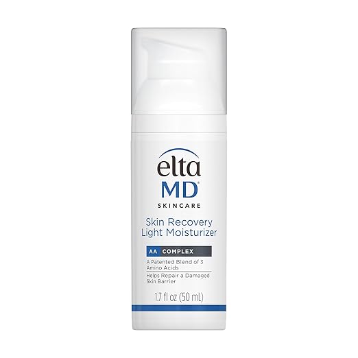 EltaMD Skin Recovery Light Face Moisturizer for Dry Skin Oil Free Moisturizer for Face and Acne Prone Skin Care 1.7 oz Pump