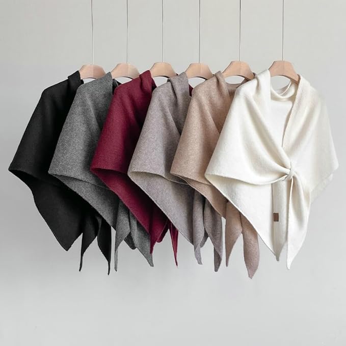 Winter Shawl Wraps Women Knitted Shawls and Wraps Cardigan Cape Wool Pashmina Shoulder Top Sweater Shawl Scarf 2025