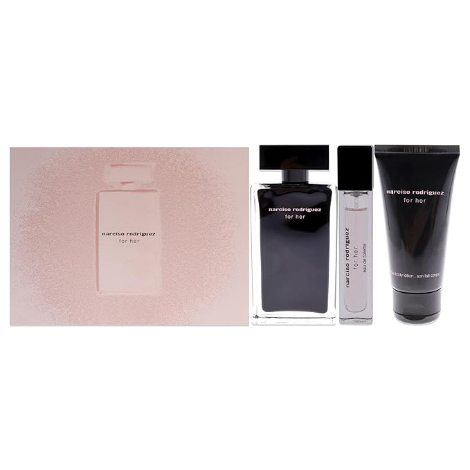 Narciso Rodriguez Narciso Rodriguez Women 3.3oz EDT Spray 10ml EDT Spray 1.6oz Body Lotion 3 Pc Gift Set