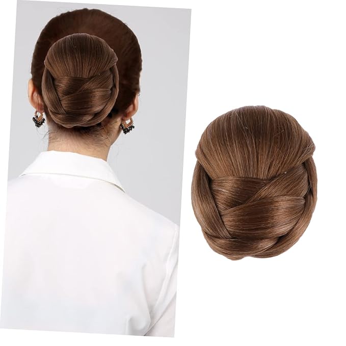 DOITOOL 3pcs Chignon Jaw Clip Bun Wig Hair Extension for Bridal Girls Wedding Hair Accessory