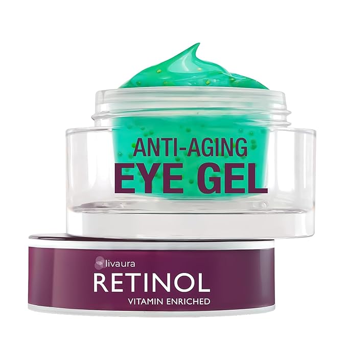 LIVAURA Retinol Vitamin A Eye Gel ? Anti-Wrinkle Treatment Minimizes Signs of Aging Dark Circles Around Eyes ? Extra Boost of Retinol From Micro-Beads Restores Tone &amp Elasticity to Eye Area