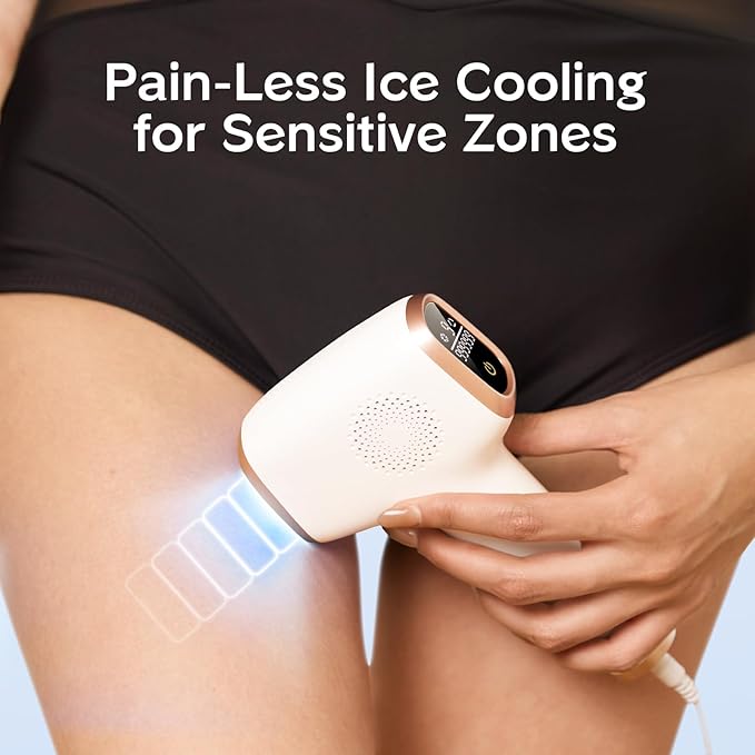 INNZA IPL Hair Removal with Ice Cooling Care Function for WomenLong-Lasting Results999999 Flashes Painless Hair Removal Hair Removal Device for Armpits Legs Arms Bikini Line