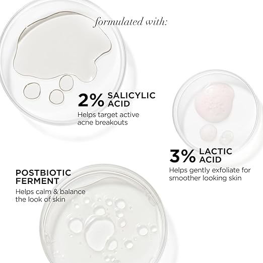 IT Cosmetics Bye Bye Breakout Acne Treatment Face Serum -With 2% Salicylic Acid &amp 3% Lactic Acid - Helps Reduce Pimples in 3 Days &amp Fades Look of Post-Acne Marks in 8 Weeks - 1 Fl. Oz
