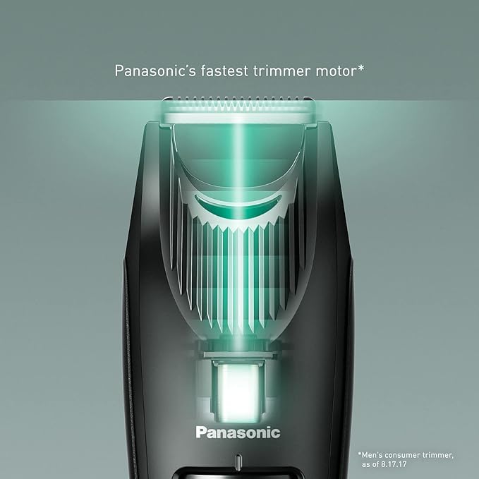 Panasonic Beard Trimmer for Men Cordless Precision Power Hair Clipper with Comb Attachment and 19 Adjustable Settings Washable ER-SB40-K 0.5-10mm lengths 1 Pack