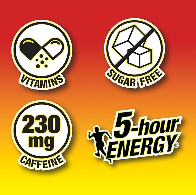 5-Hour Energy Extra Strength Shots Variety Pack 30 Count (1.93 fl oz) - Extra Strength Berry Tidal Twist Strawberry Banana Flavors