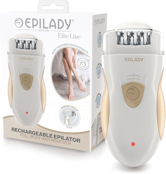 Epilady Legend 5 Rechargeable Cordless Epilator for Women 56-Tweezer Dual Speed Full Body Hair Removal Device for Legs Underarms Bikini &amp Face Long-Lasting Smooth Skin Travel Case Included