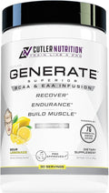 Cutler Nutrition Generate EAA and BCAA Powder: Best Branched Chain Amino Acids Supplement with Essential Amino Acids 5g BCAAs 2g EAAs for Lean Muscle Mass | Sour Lemonade 30 Servings
