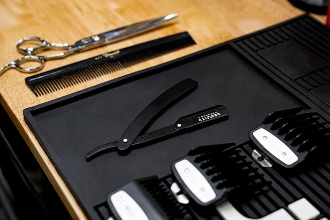 GRAVITY RAZORS Professional Straight Razor Kit ? Minimal Exposure Includes 10 Premium Blades 0.5mm Exposed Black