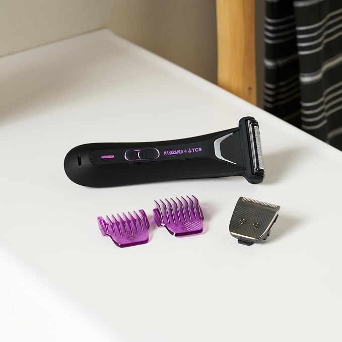 MANSCAPED® The Lawn Mower® 5.0 Ultra TCS Special Edition Men's Groin &amp Body Hair Trimmer ? Dual-Head SkinSafe® Trimmer &amp Foil Blades Waterproof Wet/Dry Groomer USB-C Rechargeable with Travel