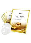 SNP 1000mg Collagen + 24K Gold Ampoule Sheet Mask | Collagen Face Masks Skincare | Tightening Hydrating and Nourishing | Korean Skin Care | Overnight Face Masks | Moisturizing Face Mask | 10 Sheets