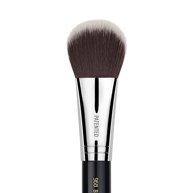 Bdellium Tools Professional Makeup Brush - Maestro Series 968 BDHD Phase II Small Foundation/Contour - With Soft Synthetic Fibers For Versatile Application &amp Blending (Black 1pc)