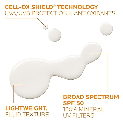 La Roche-Posay Anthelios Sunscreen SPF 50 Ultra-Light Fluid Broad Spectrum SPF 50 Face Sunscreen with Titanium Dioxide Mineral Lightweight &amp Fast-Absorbing Oil-Free Matte Finish