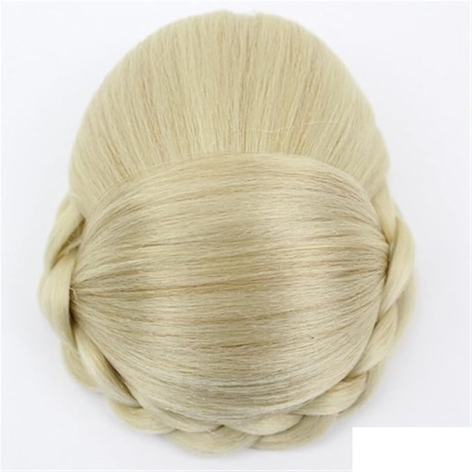 Hair Bun Pieces for Women 1 Pack Synthetic Bun Braided Ponytail Hair Extensions Women's Donut Curls Accessories for Women