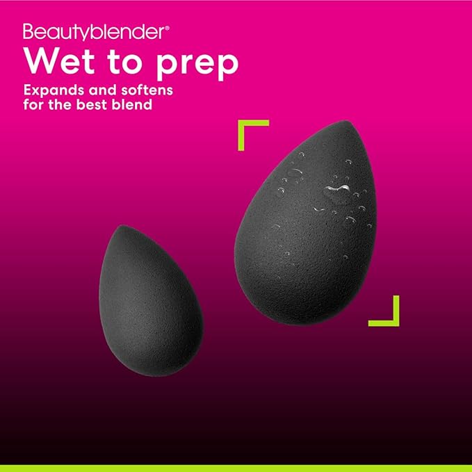 Beautyblender® | Besties Charcoal Blend &amp Cleanse 4-Piece Starter Set Pro Black Makeup Sponge + Solid Charcoal Cleanser .558 oz + Silicone Scrub Mat + Travel Case Made in USA Vegan Cruelty Fre