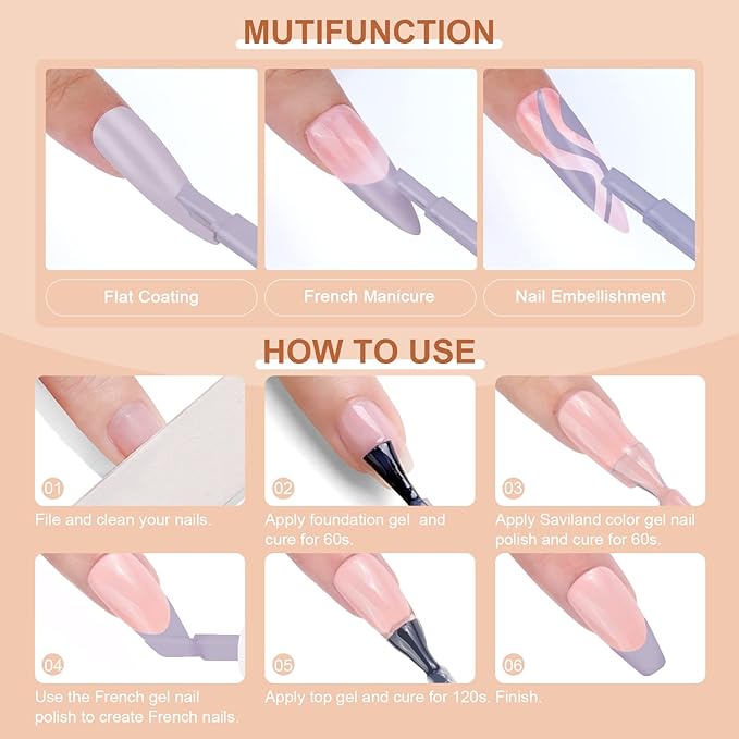 SAVILAND Nail Polish Gel Set: 30 Colors Soak-off Gel Polish Set with Base &amp Glossy Matte Top Gel French Winter Manicure Nail Art Starter Set for Salon Home &amp Nice Gifts