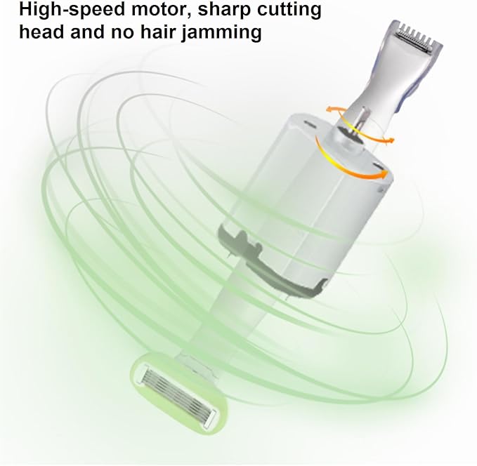 2-in-1 Pubic Hair Trimmer for Women &amp MenElectric Bikini Shaver with Thinning Clipper &amp Manual Safety RazorPainless Body Haircut Remover for Intimate AreaArmpitLegBattery Operated